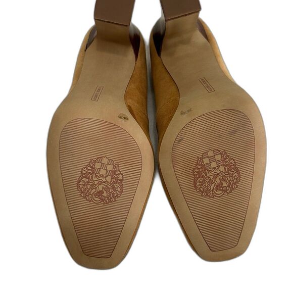Vince Camuto Shoes Women’s Size 8M Taupe Villona Suede Pump Block High Heel - Picture 7 of 12